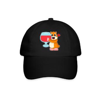 Vin rouge hamster - Casquette classique - noir/noir - Devant