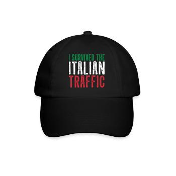 Italie Circulation Conduite Drôle - Casquette classique - noir/noir - Devant