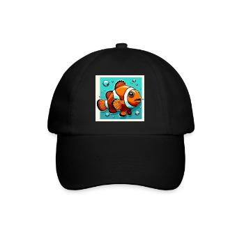 Clownfisch - Baseballkappe - Schwarz/Schwarz - Vorne
