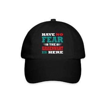 Have no Fear the Kassenwart is here Outfit - Baseballkappe - Schwarz/Schwarz - Vorne