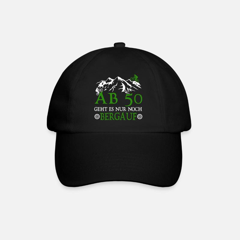 À partir de 50 ans, c’est la montée 50 Anniversaire Motard - Casquette classique - noir/noir