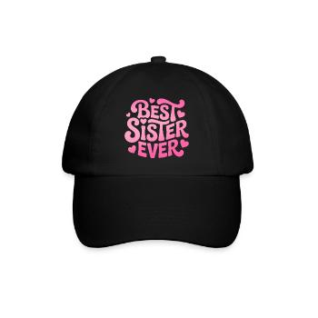 Meilleure sœur de tous les temps Schwester - Casquette classique - noir/noir - Devant