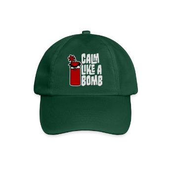 Calme comme une bombe Paradoxe Ironie Humour Blague explosive - Casquette classique - vert bouteille - Devant