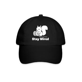 Stay Wired Squirrel - Baseball Cap - black/black - Front
