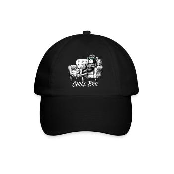 Chill Bro Affe mit Sonnenbrille Gamer Lustig Gesch - Baseballkappe - Schwarz/Schwarz - Vorne