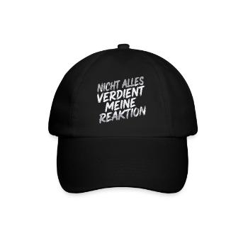 Aucune réaction - je m’en fiche - Casquette classique - noir/noir - Devant