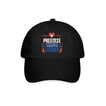 NICU Nurse Preemie Squad Leader - Baseball Cap - black/black - Front