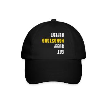 Eat Sleep Handstand Repeat Gymnastics - Baseball Cap - black/black - Front