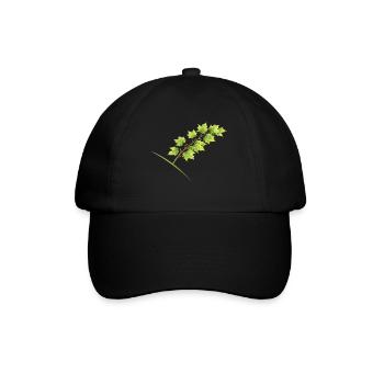 Leaf Branch Maple - Watercolor - Baseball Cap - black/black - Front
