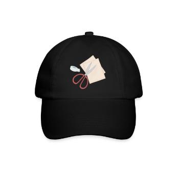 Studio de papier motif de ciseaux créatifs - Casquette classique - noir/noir - Devant