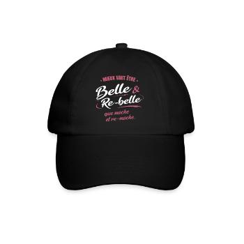 Mieux vaut être belle et re-belle que moche - Casquette classique - noir/noir - Devant