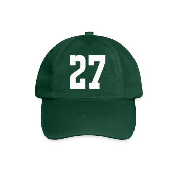 Ziffern 27 Kontrast-Design - Baseballkappe - Flaschengrün - Vorne