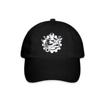 Screwdriver power in gear design - Baseball Cap - black/black - Front