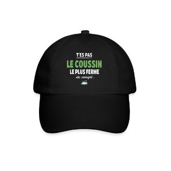 T’es pas le coussin le plus ferme du canapé vanne - Casquette classique - noir/noir - Devant