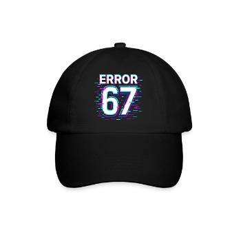 Idée de cadeau Error 67 Six Seven Glitch Cyber Meme - Casquette classique - noir/noir - Devant