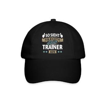 So sieht ein richtig cooler Trainer aus - Spruch - Baseballkappe - Schwarz/Schwarz - Vorne