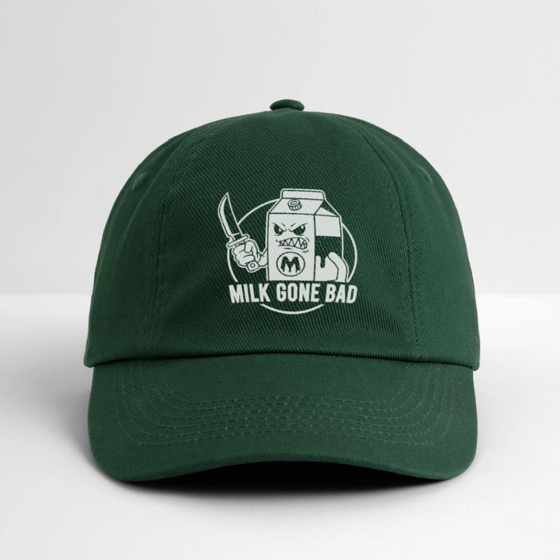 Milk goes evil: menacing cardboard figure Baseball Cap