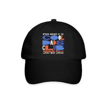 Cool Dads Club - Papa Vatertag Geschenk - Baseballkappe - Schwarz/Schwarz - Vorne