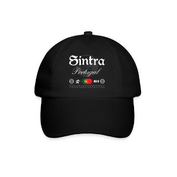 Sintra Portugal Streetwear Reise Souvenir - Baseballkappe - Schwarz/Schwarz - Vorne