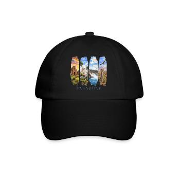 Paraguay Vacation Travel – South America Culture Motif - Baseball Cap - black/black - Front