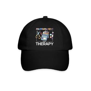 Le scrapbooking, c’est une thérapie - Casquette classique - noir/noir - Devant
