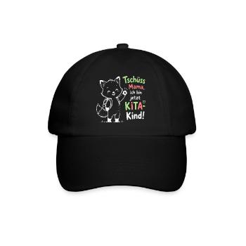 Kita Abschied Fox Illustration - Baseballkappe - Schwarz/Schwarz - Vorne