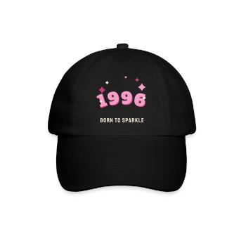 1996 Born to Sparkle Jahrgang 30. Geburtstag - Baseballkappe - Schwarz/Schwarz - Vorne