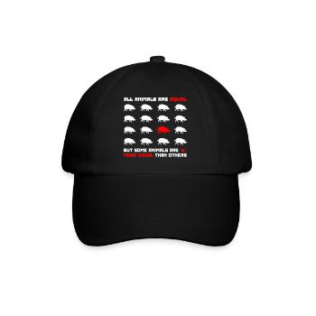 Tous les animaux sont égaux 2 - Casquette classique - noir/noir - Devant