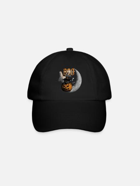 Bootiful Ghost and Black Cat in Crescent Moon - Casquette classique - noir/noir