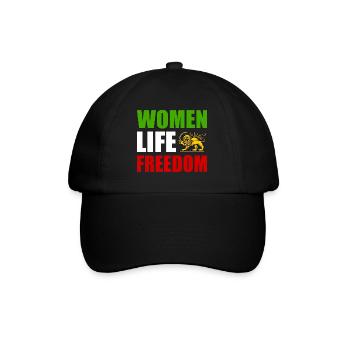 Women life freedom - Baseballkappe - Schwarz/Schwarz - Vorne