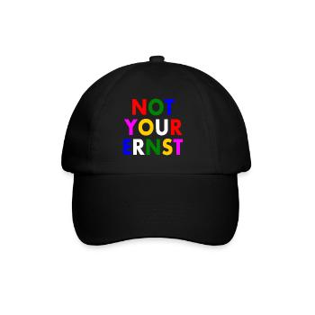 Not your ernst - Baseballkappe - Schwarz/Schwarz - Vorne