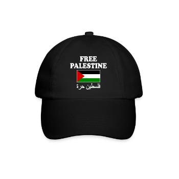 Free palestine - Baseballkappe - Schwarz/Schwarz - Vorne