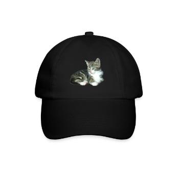 Baby kitten little Princess kitty - Baseball Cap - black/black - Front