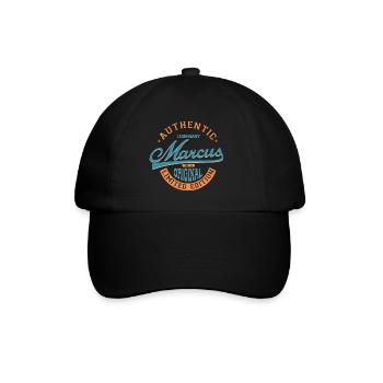 Marcus t-shirt personalized gift name Marcus - Baseball Cap - black/black - Front
