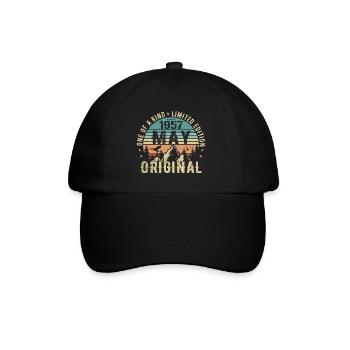 Legenden Mai 1957 Geburtstag Vintage Mai 1957 - Baseballkappe - Schwarz/Schwarz - Vorne