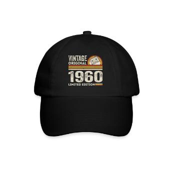 Vintage 1960 Cassette 1960 - 65e anniversaire 1960 - Casquette classique - noir/noir - Devant