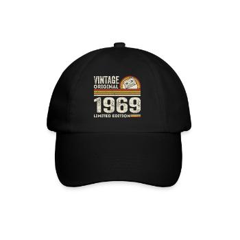 Vintage 1969 Cassette 1969 - 56th Anniversary 1969 - Baseball Cap - black/black - Front