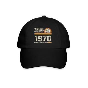 Vintage 1970's Cassette 1970's - 55th Anniversary 1970's - Baseball Cap - black/black - Front