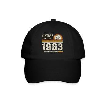 Vintage 1963 Cassette 1963 - 62nd Anniversary 1963 - Baseball Cap - black/black - Front