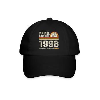 Vintage 1998 Cassette 1998 - 27e anniversaire 1998 - Casquette classique - noir/noir - Devant