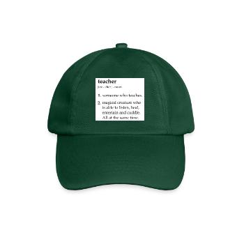Teacher definition - Baseball Cap - bottle green - Front