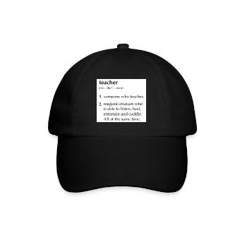 Définition de l'enseignant - Casquette classique - noir/noir - Devant