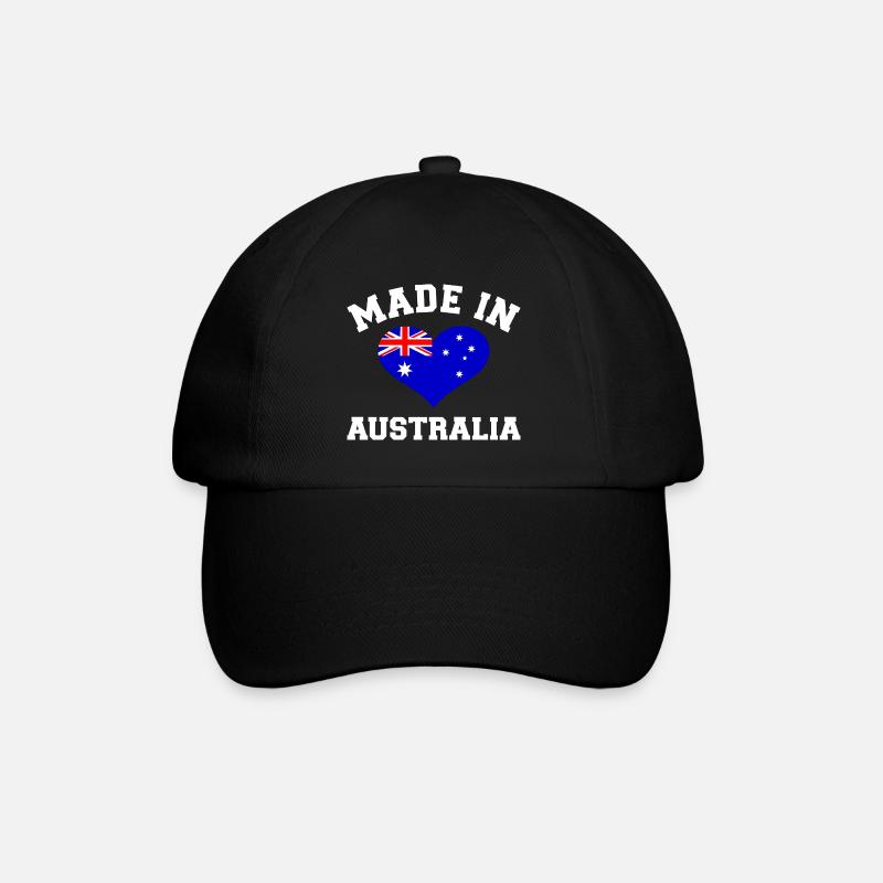 Australien - Baseballkappe - Schwarz/Schwarz
