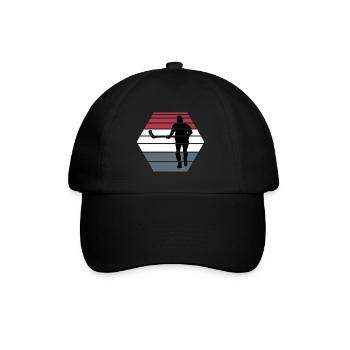 floorball floorball floorball season bandy sunset - Baseball Cap - black/black - Front