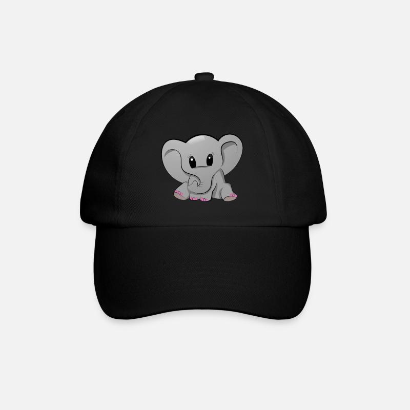 Elephant baby elephant Babyfant - Baseball Cap - black/black