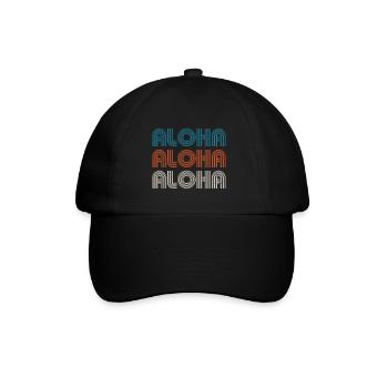 Aloha Aloha Aloha - Baseball Cap - black/black - Front
