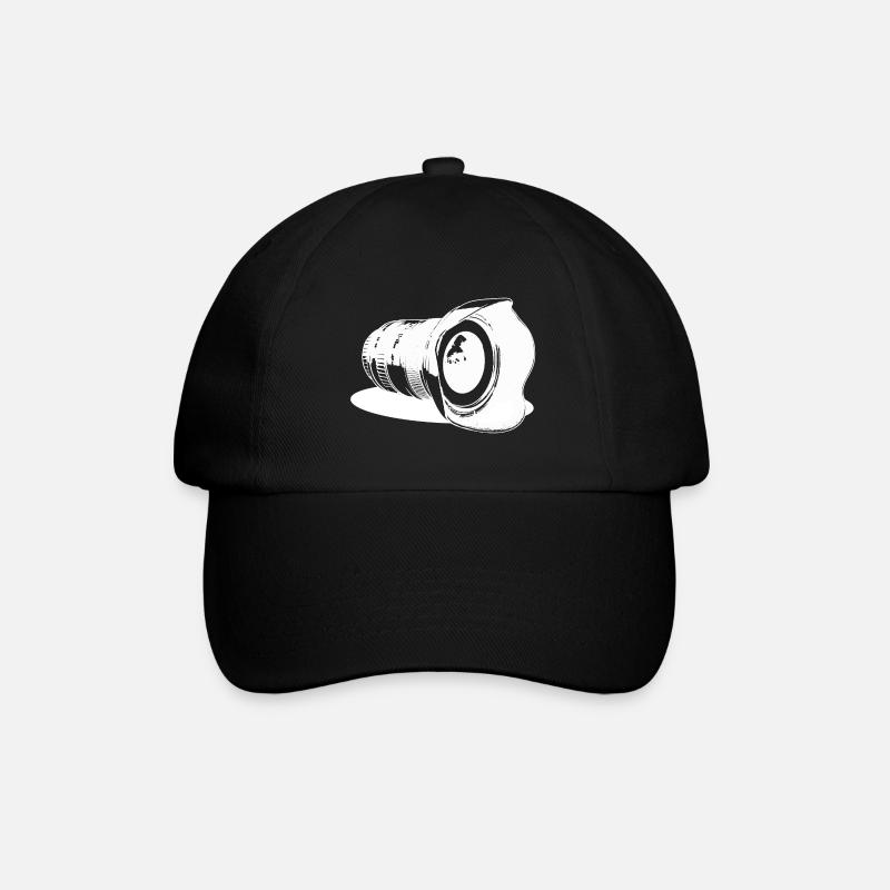 Objektiv Kamera - Baseballkappe - Schwarz/Schwarz
