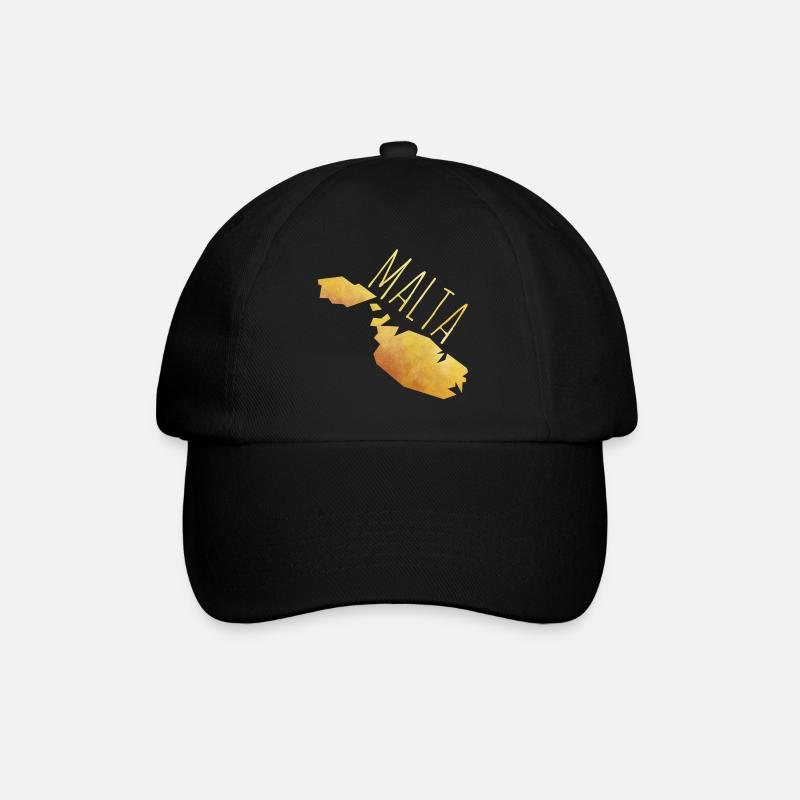 malta - Baseballkappe - Schwarz/Schwarz