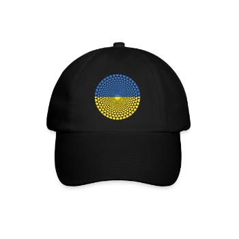 L'Ukraine L'Ukraine Україна L'amour Mandala de coeur - Casquette classique - noir/noir - Devant
