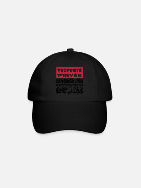 Humour / Propriété privée - Casquette classique - noir/noir